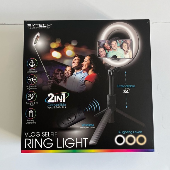 BYTECH 2in1 Wireless Remote Control Convertible Tripod And Selfie Stick. - Picture 3 of 4